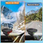 Car Heater, 200W Portable Windshield Defroster Fast Heating and Cooling Auto Defogger Window Defroster Automobile Windscreen Heaters Plug in Cigarette Lighter Heaters with 360 Degree Rotary (12V)