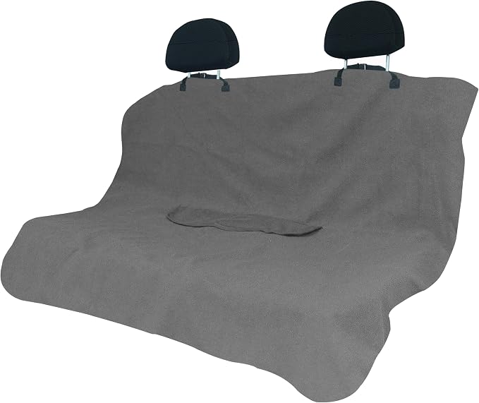 Waterproof Car Seat Cover for Front Seats, Protector for Cars SUVs Trucks, Sweat Towel Seat Covers Bucket for Gym,Workout,Beach,Hiking,Running(Grey,Rear Bench Seat Towel)