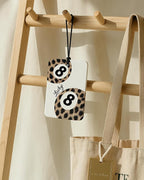 Yellow Cheetah Print Car Air Freshener 4 Pcs, Trendy Coquette Bow Leopard Print Lucky 8 Ball Hanging Air Freshener for Cars Closet Drawer Books, Girly Car Accessories Mirror Decor for Women
