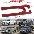 Bling Red Car Seat Gap Filler, 2 Pack Car Abyss Blocker Universal Fit for Car SUV Truck, Handmade Crystal Rhinestone Diamond Red Bling Car Accessories for Women(Red)