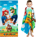 Super Mario "Official Nintendo" Kids Super Soft Cotton Bath/Pool/Beach Towel, 58 in x 28 in