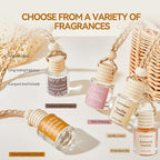 Car Air Freshener Diffuser, Hanging Car Scents Air Freshener, Car Fresheners Long Lasting, Essential Oil Diffuser, Fragrance Oil Air Diffuser, Amber Vanilla 8ml*2pcs