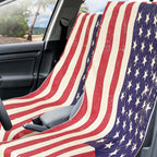 Car Seat Towel Covers with Storage Bag, 63 x 32 Inch Universal Non Slip Waterproof Sweat Protector for Car Truck, Gym Swimming Running, Machine Washable(2 Pack,American Flag)
