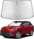 Windshield Sunshade Compatible for Toyota Corolla Cross 2022-2024 2025 2026, Sun Visor for Front Windshield & Window Sun Shade Cover, UV Heat Blocker & Protector, Car Accessories