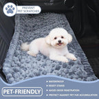Dog Car Seat Waterproof Bed Cover Non-Slip Car Back Seat Soft and Comfortabl Pet Bed Mat Car Blanket for Travel Backseat Extender Seat Covers Dog Bed for Cars Trucks and SUVs (Grey Cover 23.6” x 51”)