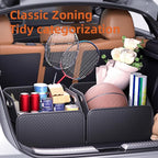 Car Trunk Organizer and Car Storage,Collapsible Multi-Compartment Car Organizers, Waterproof foldable luggage bag with 4 pockets，Suitable for any car
