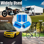 8PCS Tire Valve Stem Caps, with Rubber O-Ring, Corrosion Resistant Leak-Proof, Aluminum Alloy Universal Wheel Valve Covers for Cars, SUV, Trucks, Bikes, Motorcycles, Bicycles(Light Blue)
