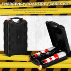 16 Pcs Emergency Roadside Flares Bulk Kit LED Safety Strobe Road Warning Light Bright Red Safety Beacon Strobe Light Roadside Flare Magnetic Base Detachable Stand Vehicle (Batteries Excluded)