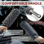 Car Duster Interior, Double-Sided Microfiber, Comfort Handle | Lint & Scratch-Free Cleaning for Trucks, RVs & Vehicles, Includes Microfiber Towel & Storage Bag, Soft