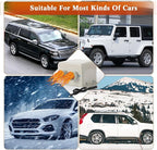 12V 800w Car Heater 2 Hole Portable Windshield Defroster Kit Winter Fast Heating Electric Automobile Interior Heaters Low Noise Removing Window Defogger with Cigarette Lighter for 12V Vehicle