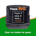 Collapsible Car Trash Can with 20 Bags - Leakproof, Black, Medium