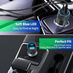 [Apple MFi Certified] iPhone 17 Car Charger Fast Charging, 2Pack 75W USB-C PD&QC Power Cigarette Lighter + Type-C Braided Cable for iPhone 17/17 Air/17 Pro/17 Pro Max/16 Pro/15/Galaxy/Pixel