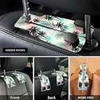 Car Seat Headrest Hook, Universal Leather Cute Hanger Holder Hook, Storage Organizer Interior Accessories for Purse Bags Handbag Cute Tree Leaf