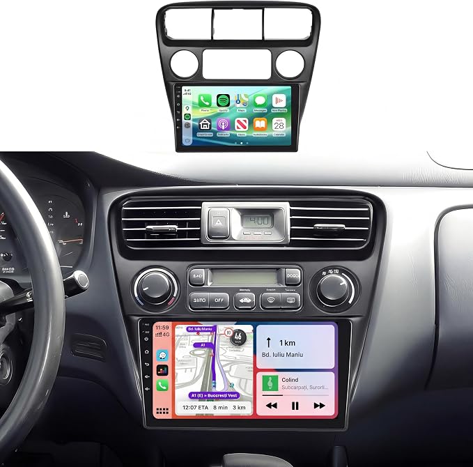 8Core 6G+128G Radio for Honda Accord 6th 1998-2003 Adroid 15 Car Stereo,Wireless Carplay Android Auto,9inch 1280x720P IPS Touch Screen,5.0Bluetooth,AHD IP69K Backup Camera,Mirror Link RCA SWC FM/RDS
