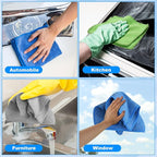 Cleaning Cloth Dry Erase Cloth Cleaning Rags Reasonable Kitchen Towels Microfiber Towels Cars Wash(6 x 6 Inch,Gray/Green/Blue,30 Pcs)
