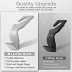 Gray Superior Leather Car Seat Back Headrest Hook, Auto Seat Hook Hangers Interior Accessories for Purse Coats Umbrellas Grocery Bags Handbag, 2-Pack