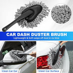 Windshield Cleaner Tool, Car Interior Cleaning Kit, Car Detailing Kit Interior Cleaner with10Pcs Detailing Brush Set, Gray Auto Detailing Supplies & Accessories