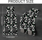 Purse Hook for Car Little White Daisy Flowers 1 Pack Headrest Back Seat Hook Premium Leather Double Metal Hanger Storage Pack Bag Purse Holder Car Interior Accessories