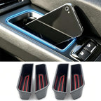 4pcs Door Side Storage Box Compatible with Ford Fusion 2013 2014 2015 2016 2017 2018 2019 2020 Armrest Phone Container Door Organizer Handle Pocket ABS Tray Insert Glove Pallet