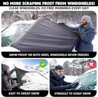 Truck Windshield Cover for Ice and Snow | SUV Snow Cover - Frost Cover Gives Protection from Snow and Ice | Car Cover for Snow | Winter Car Accessories | X-Large 72" x 43"