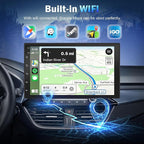 8 Core 8GB+256GB 7 Inch Touschscreen Car Radio for Nissan Versa 2012-2019 with Wireless CarPlay Android Auto, Android 14 Double Din Car Stereo Head Unit with GPS Bluetooth WiFi FM RDS SWC Camera
