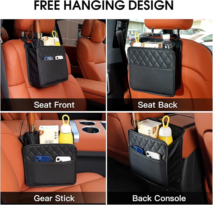 Car Seat Back Hanging Bag Car Document Holder Multi-Pocket Bottle Bag Storage Box Organizer Travel Tidy Pouch Pocket Kids
