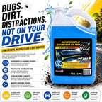 Windshield Washer Fluid 2-in-1 Bug Remover – Ready to Use Formula – Streak-Free Cleaning – Removes Dirt & Road Grime – 1 Gallon (128 fl oz) Methanol-Free