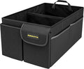Car Trunk Organizer - 50L Collapsible Trunk Organizer, Sturdy Car Storage for SUV Auto Truck Van with Non Slip Bottom (Black)