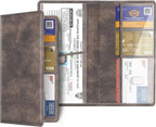 Car Registration and Insurance Card Holder, Vehicle Glove Box Card Organizer Wallet Automobile Accessories for License