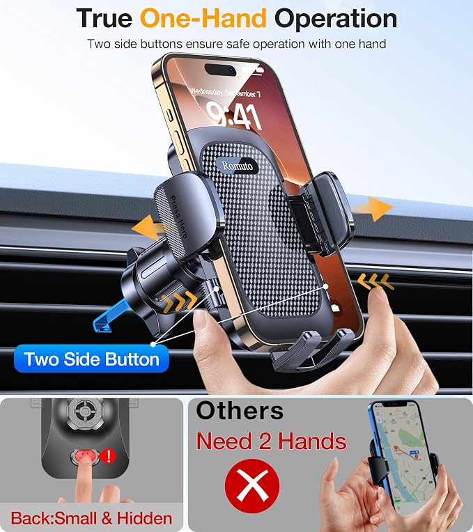 Phone Holders for Your Car Phone Holder Mount【Super Suction】 Cell Phone Holder for Car Accessories for Women Men【360° Adjustable】 Suction Phone Mount for Car, Window, Bathroom