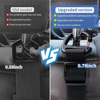 Purse Hook for Car, Adjustable Headrest Hooks & Hat Clip (4 Pack) | 100 LBS Heavy Duty | Metal Construction | Anti-Slip Clip | Tool-Free Install | All Vehicle Fit | Drivers Crews Families