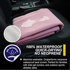 Back Seat Cover for Car Trucks Van SUV Jeep,Waterproof Rear Bench Towel Seat Covers for Dogs and Kids,Automotive Backseat Protector (Pink)