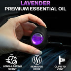 Car Air Freshener Vent Clip 3 Count (Pack of 2), Lavender Scent | Long-Lasting Car Odor Eliminator, Easy Clip-On, Up to 180 Days Freshness for Cars, Trucks, and SUVs, 4 mL Each