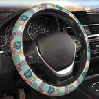 Boho Patch Elastic Steering Wheel Cover Non-Slip Breathable Steering Wheel Protector Fit Auto, SUVs, Truck
