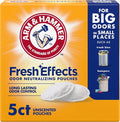 ARM & HAMMER Fresh Effects Odor Neutralizing Baking Soda Pouches, 5 Count | Long-Lasting, Fragrance-Free, For Shoes, Cars, Home & Small Spaces, Odor Absorber