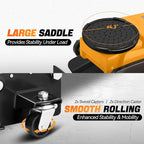 3 Ton Low Profile Floor Jack, Heavy Duty Steel Hydraulic Car Jack with Dual Pistons Quick Lift Pump, Hydraulic Racing Floor Jack, Lifting Range 3" to 20", Orange