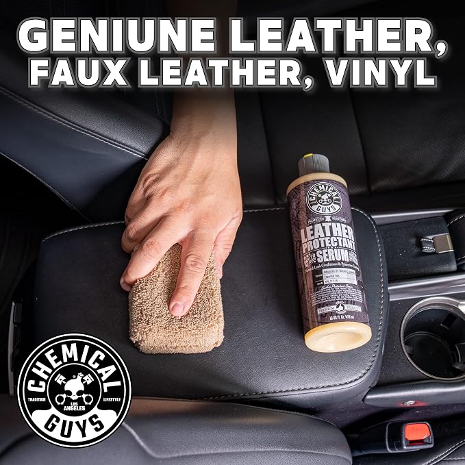 Leather Cleaner & Leather Serum Kit for Car Interiors, Furniture, Apparel, Shoes, Boots, and More (Works on Natural, Synthetic, Pleather, Faux Leather and More), 16 fl oz - 2 Items
