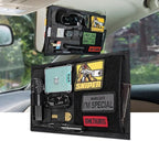 Molle Visor Panel Organizer, Molle Panel Tactical Car Sun Visor Cover Vehicle Visor Storage Holder Pouch Molle Webbing with Hook-and-Loop Straps for Cars, Trucks, Suvs (B)