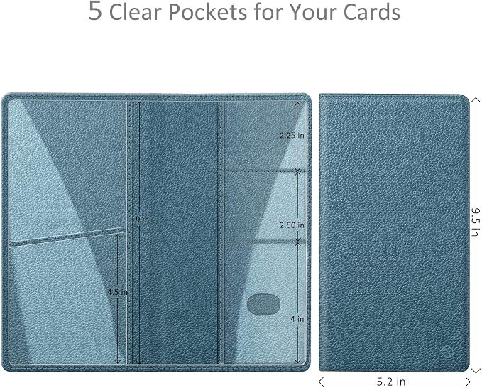 Car Registration and Insurance Card Holder, Vehicle Glove Box Card Organizer Wallet Automobile Accessories for License