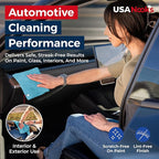 Microfiber Cleaning Cloth - Turq - 50Pcs (12.5x12.5 inch) High Performance - 1200 Washes, Ultra Absorbent Car Towel Traps Grime & Liquid for Streak-Free Mirror Shine - car Washing Cloth