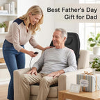 2026 Graphene Heated Chair Massager Pad – 4900 RPM Vibration Motor, Full Back Massage Seat Cushion for Office Chair & Recliner, for Dad Men