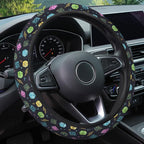 RPG Dice Steering Wheel Cover, Non Slip Polyester Car Wheel Protector for Car SUV Truck, Universal 15 Inch