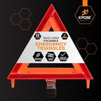 Reflective Emergency Triangles – 12 Kits (36 Triangles) – DOT Approved Roadside Car Safety Warning Reflectors – Red & Orange Automotive Vehicle Hazard Visibility Markers