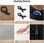 Dog Car Seats for Small Medium Dogs Under 35lbs, Waterproof PU Leather Dog Booster Seat with Detachable Cover, Thickened Memory Foam Pet Car Seat with Safety Belt and Storage Pockets