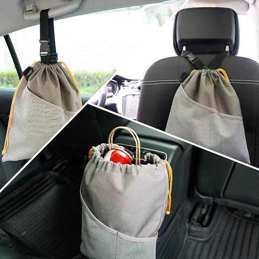 2PCS Hanging Car Garbage Can - Waterproof Leakproof Trash Bag | Car Trash Can with Durable Leakproof Lining, Keeps Vehicle Clean and Neat