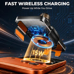 Car Phone Mount for 2026 Toyota RAV4, Smart Auto-Clamping for 12.9" Screen Only, 15W Wireless Fast Charging, Premium Aluminum Holder, Without Blocking Airflow