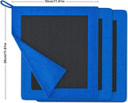 Clay Towel - Auto Detailing Clay bar Towel - Decontaminate Paint and Glass for Smoth Washing - Improve Wax and Sealant Bonding, Enhance Gloss and Color Depth - 3 Pcs 12" x 12"（Blue） (Blue)