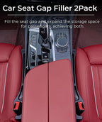 Car Seat Gap Filler (2-Pack) — Universal Leather Side Organizer