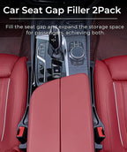 Car Seat Gap Filler, 2-Pack No-Drop Seat Side Gap Seam Filler Organizer with Phone Holder, Universal Fit Fill The Gap Between Seat & Console, Perfect for Car, SUV, Truck