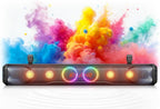35 Inch 8 Speaker UTV Sound Bar, Bluetooth Golf Cart Speakers [Color Changing RGB & Strobe Light] IP66 Waterproof ATV Speaker System, SXS SoundBar Compatible with Polaris RZR CFmoto Can-Am